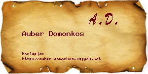 Auber Domonkos névjegykártya