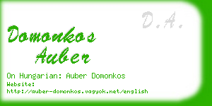 domonkos auber business card